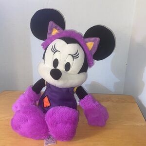 Disney 2022 Halloween Minnie Mouse Plush - Purple and Black